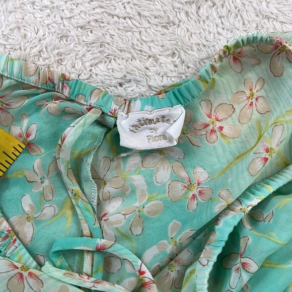 Y2K Intimates by Flora semi sheer mint green fairy pajama set - pants and top, L - Picture 13 of 15